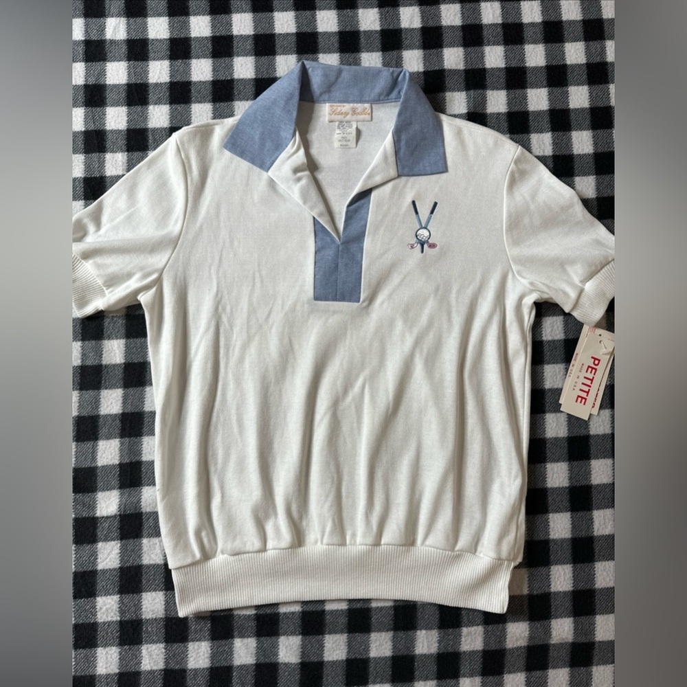 Vintage Petite by sidney Gould women’s golf shirt size medium deadstock